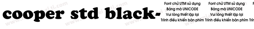 cooper std black字体转换